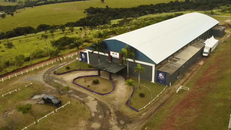 Vista aérea do Tatersal de Eventos do Jockey Club de Sorocaba